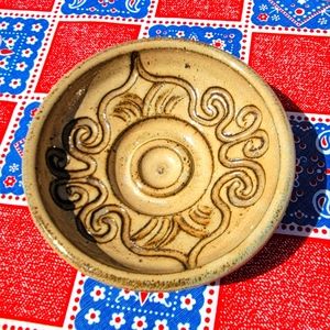 Beautiful ceramic candle holding dish